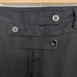 Marithe + Francois Girbaud RARE Vntg Pants Avant Garde 90s Y2K Black Size 30 US